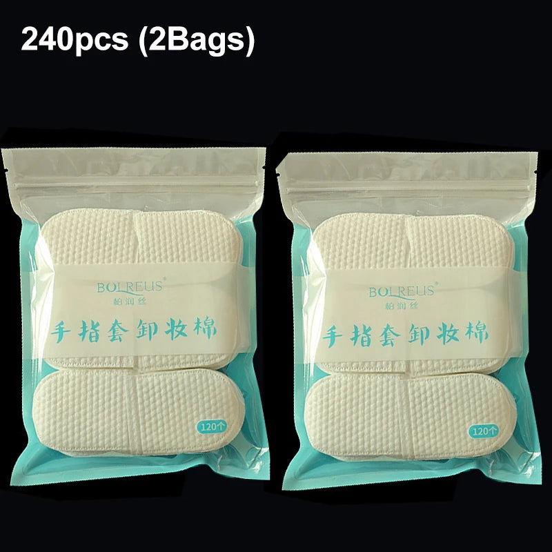 240/120pcs U-Shaped Cotton Pads For Face Makeup Removal Soft Makeup Cotton Pads Face And Nails For Removing Makeup Remover Tools