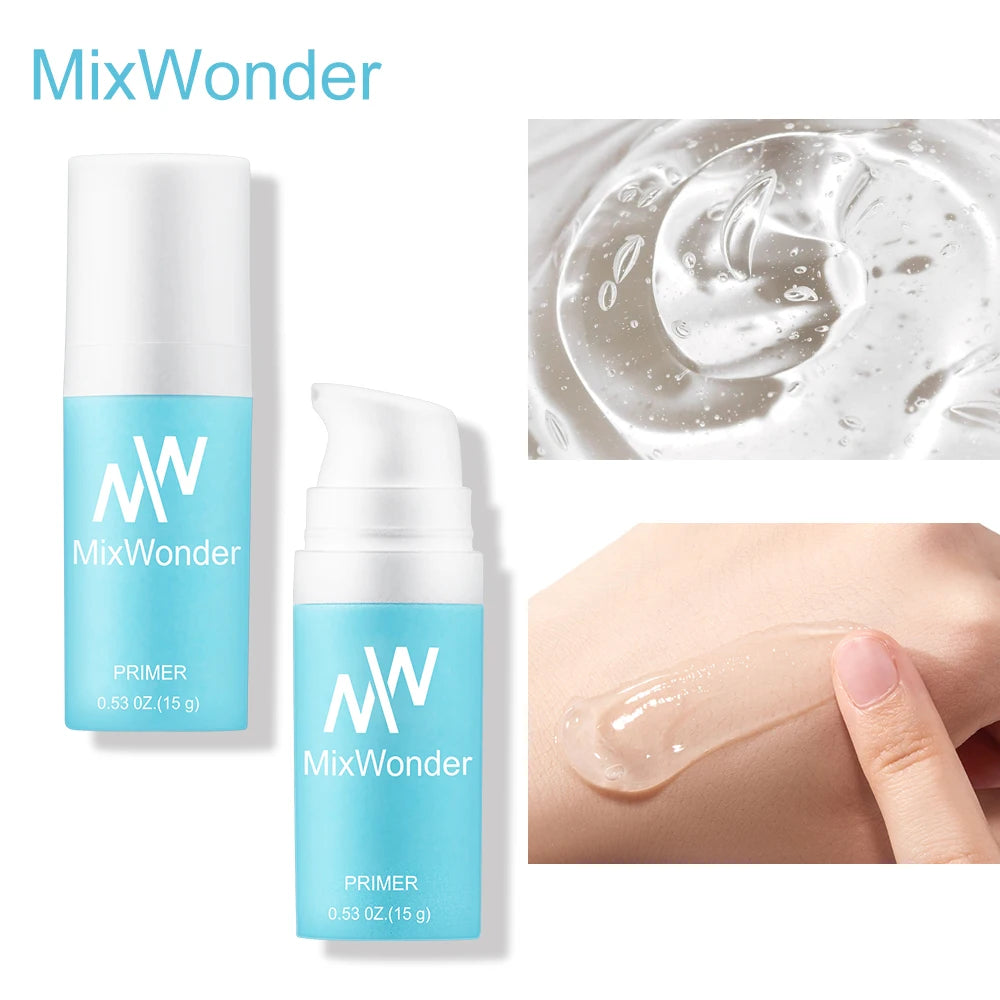 MixWonder Long-Lasting Primer - Hydrating Makeup Base for Flawless Finish, Pore-Minimizing &Imperfection Covering.All Skin Types
