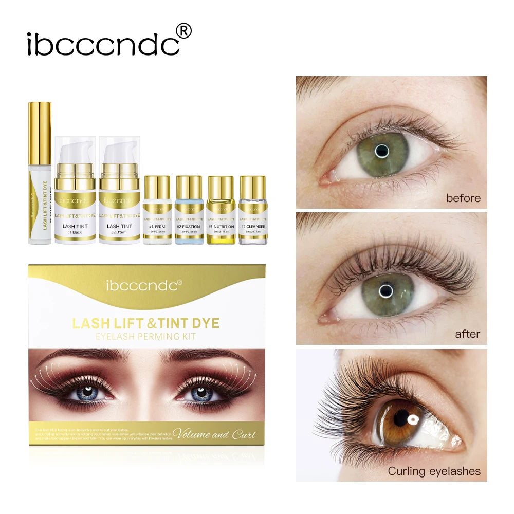 New Lash Lift and Tint Kit Professional Eyelash Lifting Tint Brow Lamination Dye Eye Makeup Tools DIY Curling Eyelash At Home