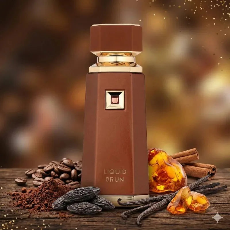 French Avenue Liquid Brun Eau de Parfum Spray 3.4 Oz Original Arab Perfumes 100 ML Natural Lasting Woody Perfume Cologne for Men