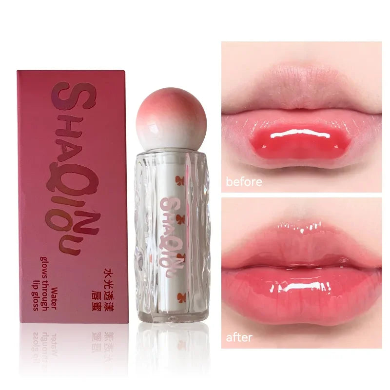 SHAQINUO Shiny Transparent Lip Gloss: Moisturizing Matte Mist Finish Pink Tone Plumping Luminous Lip Gloss