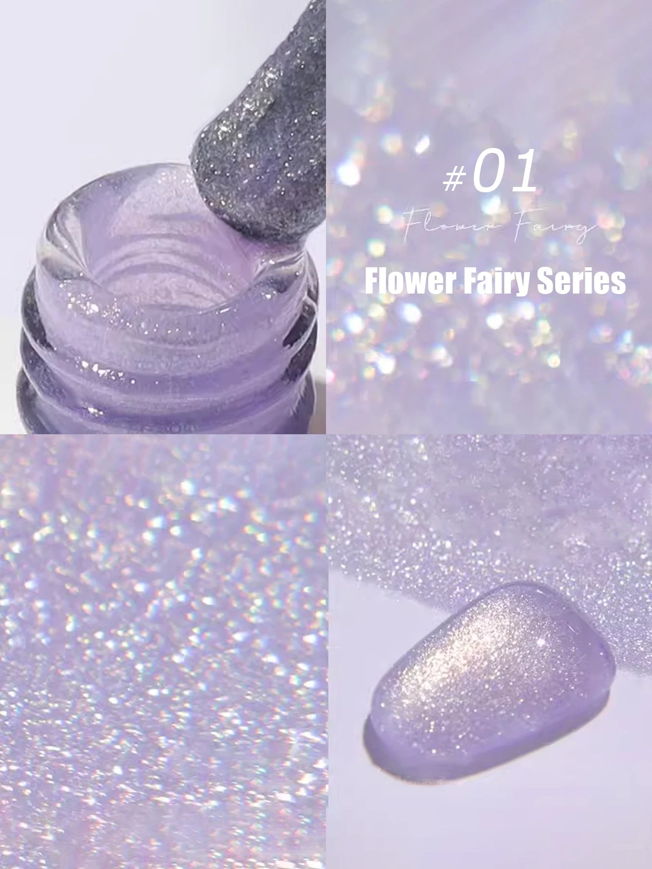 MIANEL1-12pcs 12ML Pink Blue White Green Series With Explosive Glitter Gel Nail Polish, Popular Yun Brocade Diamond Gel Polish