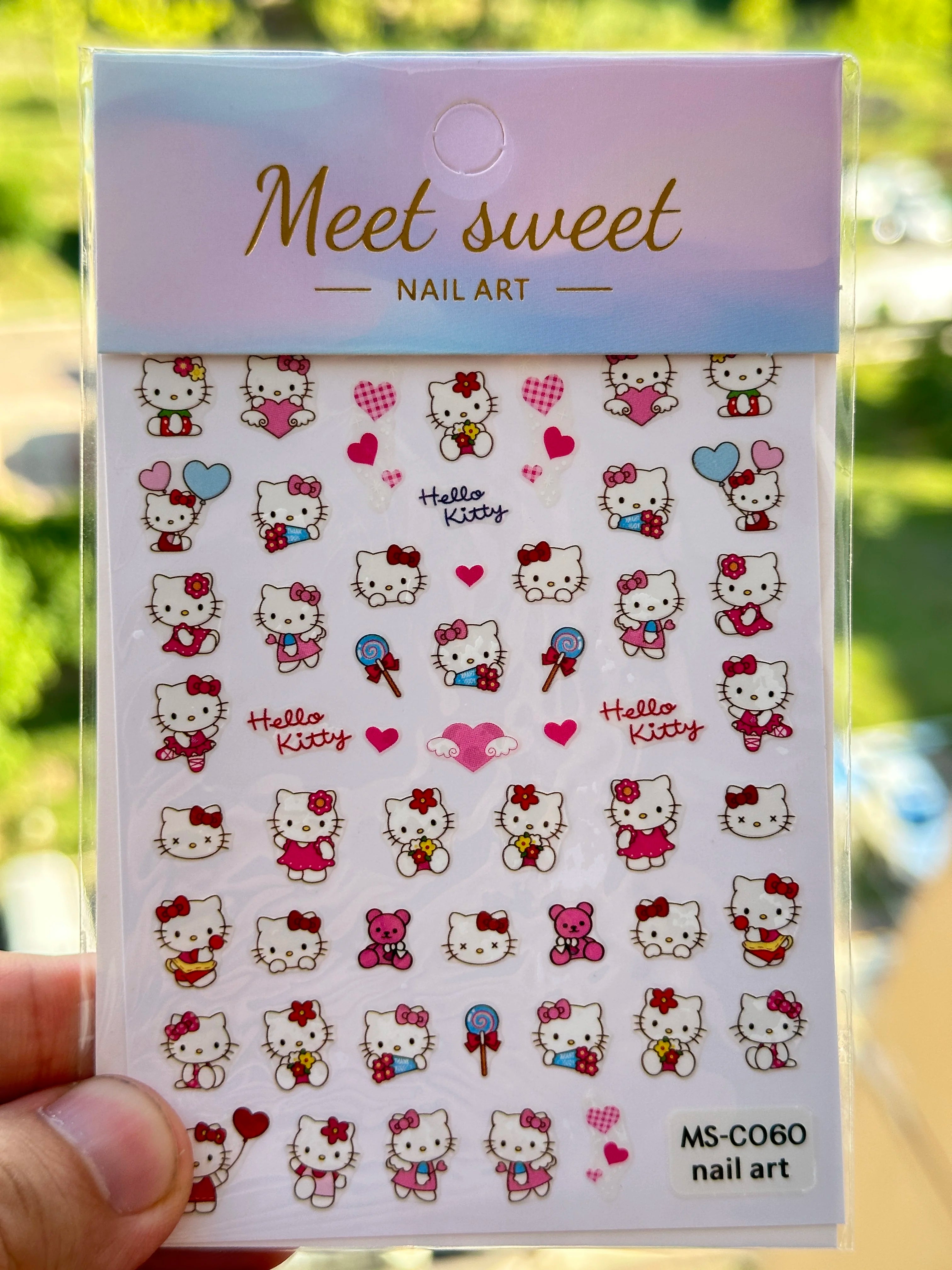 4PCS/1PC Set 3D Kawaii Sanrioed Nail Stickers,Hello Kitty Kuromi Melody Cartoon Nail Decals Decoration Supplies,Press on Nails