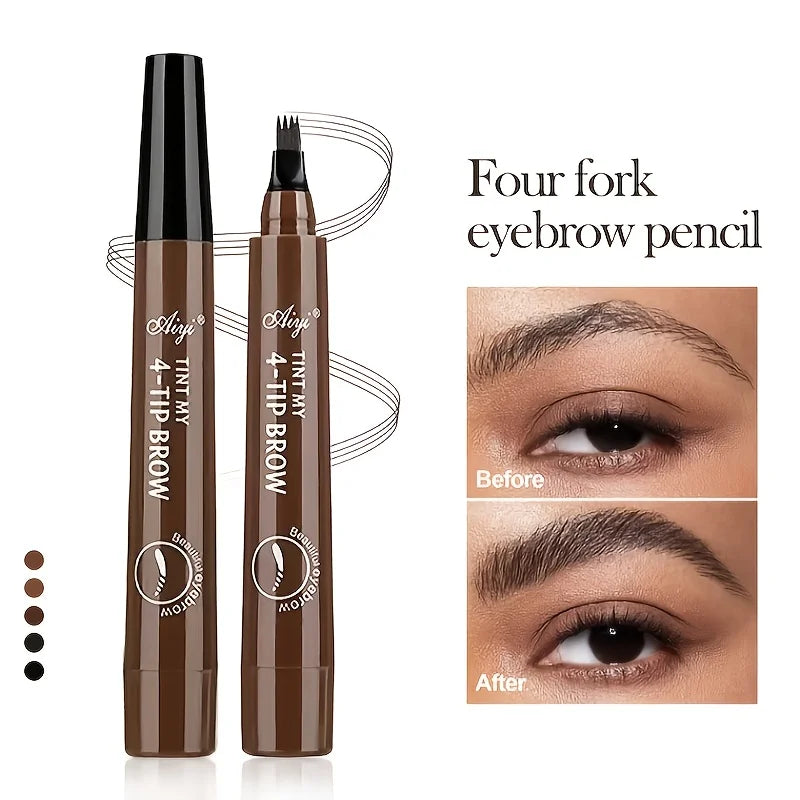 4-fork Magic Eyebrow Pencil, with fine strokes to create a natural eyebrow shape, Ultra-Realistic Hair