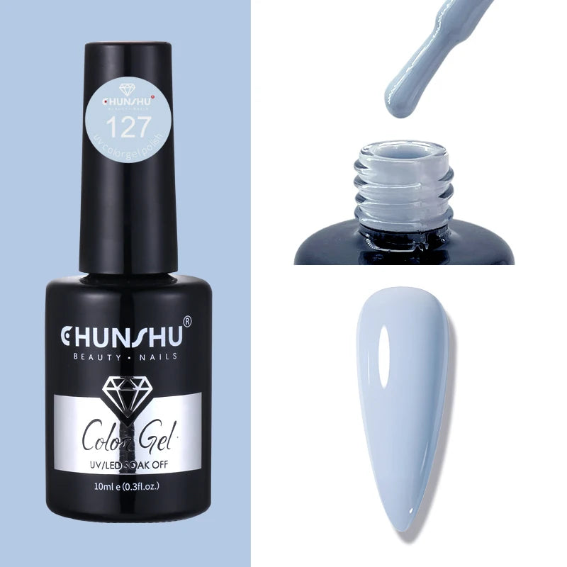 CHUNSHU 10ml Gel Nail Polish Soak Off Semi-Permanent Varnish Professional Salon UV LED Nails Art Gel No Smell All Seasons Colors