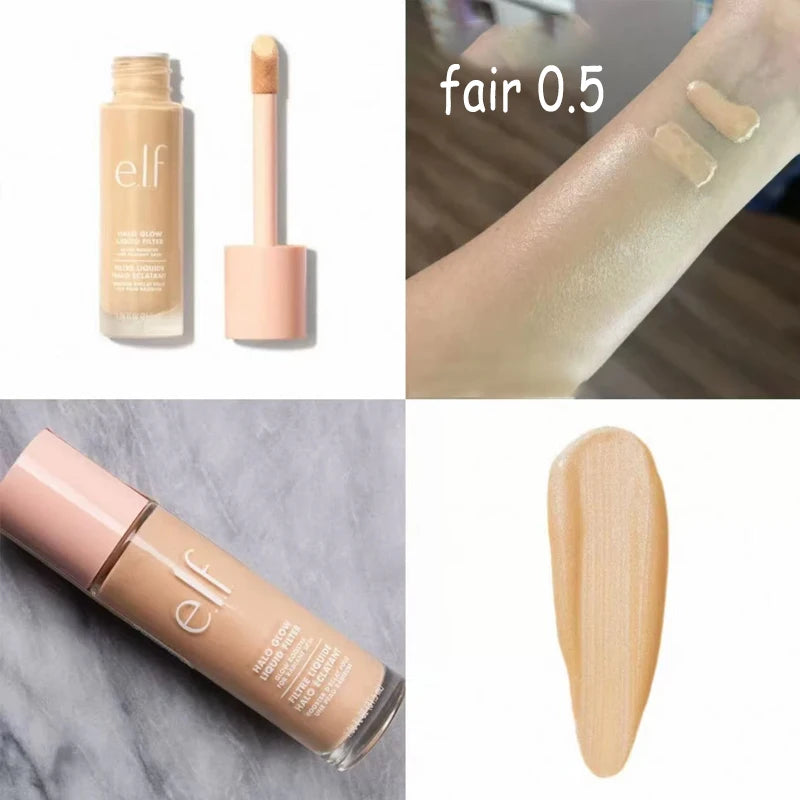 Elf Cosmetics Makeup Set Setting Spray New Shade Foundation Lip Glaze Fine Glitter Lip Oil Enlarged Version of Pre-makeup Gel