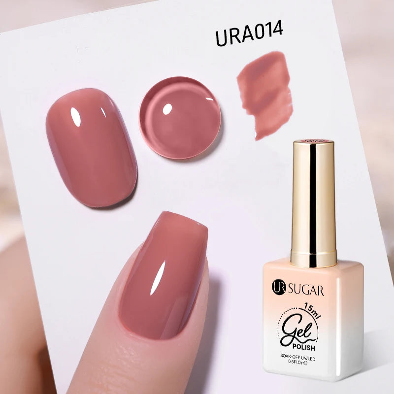 UR SUGAR 15ml No Wipe Top Base Gel Nail Gel Polish Matte Top Coat Enhancer Varnish Semi Permanent Soak Off UV LED Nail Art