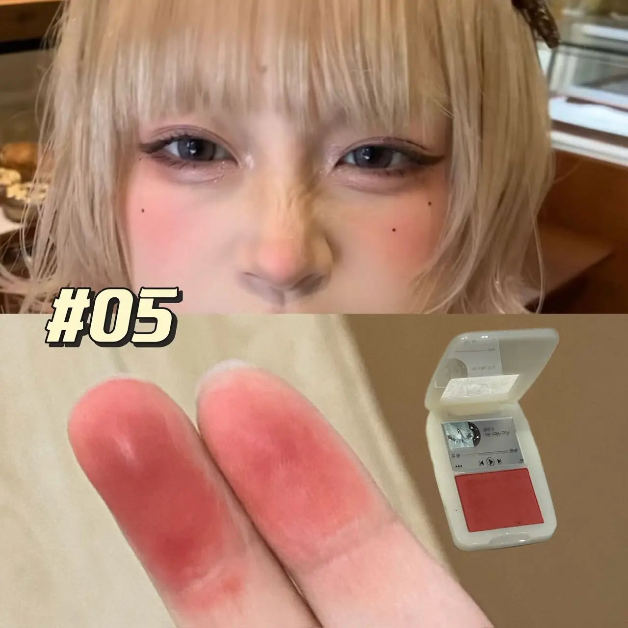 Powder Blusher Disk Monochrome Matte Blush Palette Cheek Tint Natural Facial Rouge Plate Brighten Nude Matte Face Contour Makeup