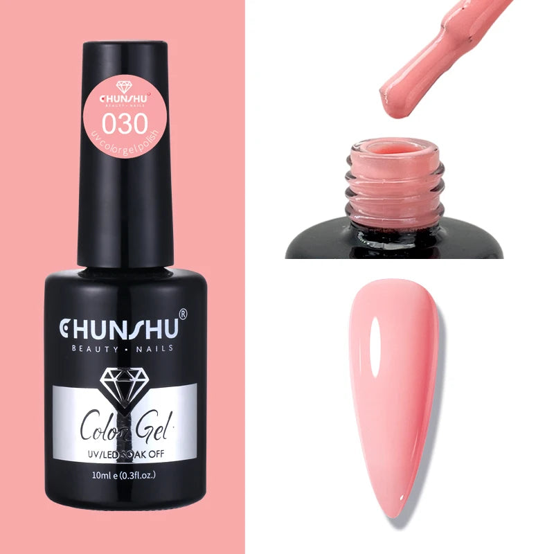 CHUNSHU 10ml Gel Nail Polish Soak Off Semi-Permanent Varnish Professional Salon UV LED Nails Art Gel No Smell All Seasons Colors