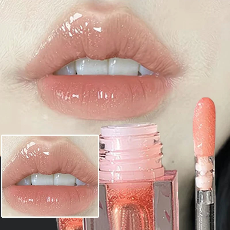 Deep Moisturizer Hydrating Lip Gloss Fruit Tasty Transparent Shiny Mirror Light and Not Greasy Lip Oil Lips Care Makeup Cosmetic