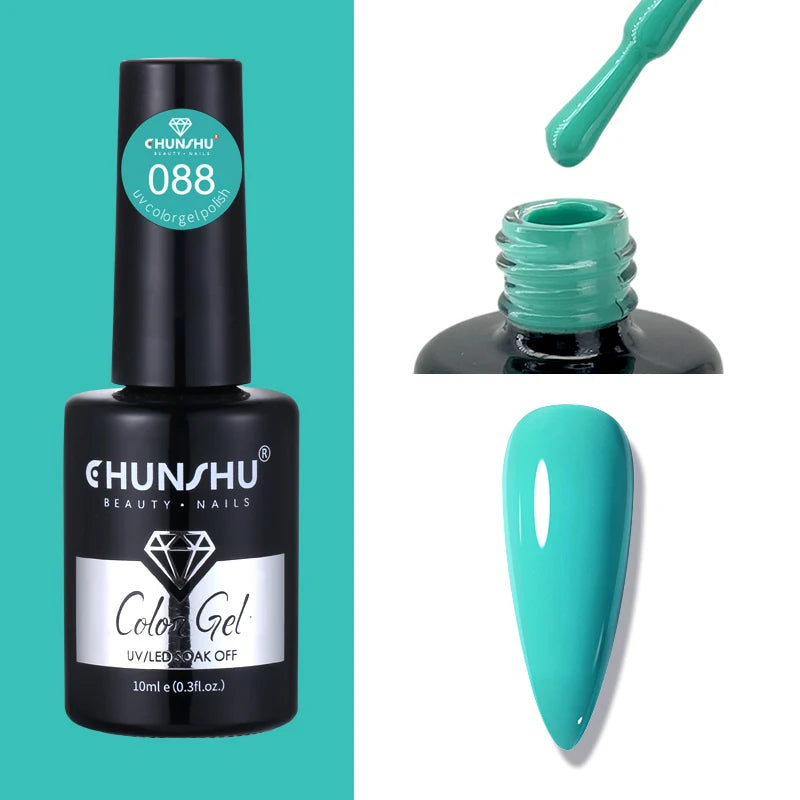 CHUNSHU 10ml Gel Nail Polish Soak Off Semi-Permanent Varnish Professional Salon UV LED Nails Art Gel No Smell All Seasons Colors