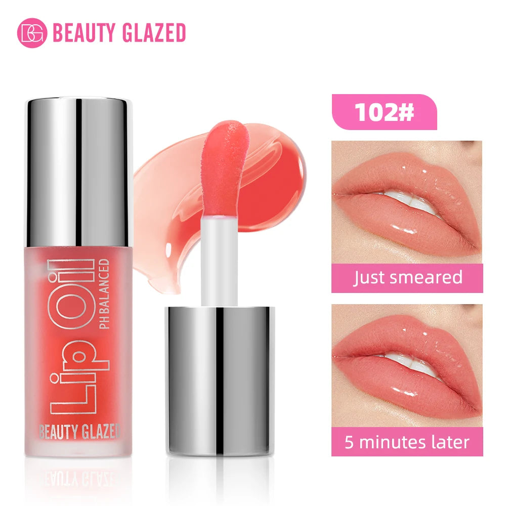 Beauty Glazed Temperature Color Changing Lipgloss Moisturizer Long-lasting Liquid Lipstick Lip Plumper Gloss Makeup For Women