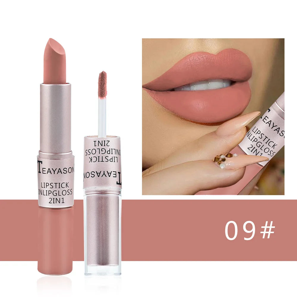 Matte Liquid Lipstick Waterproof Non Transfer Long Wear Pink Lip Gloss Tint Moisturizing Makeup for Women Ladies