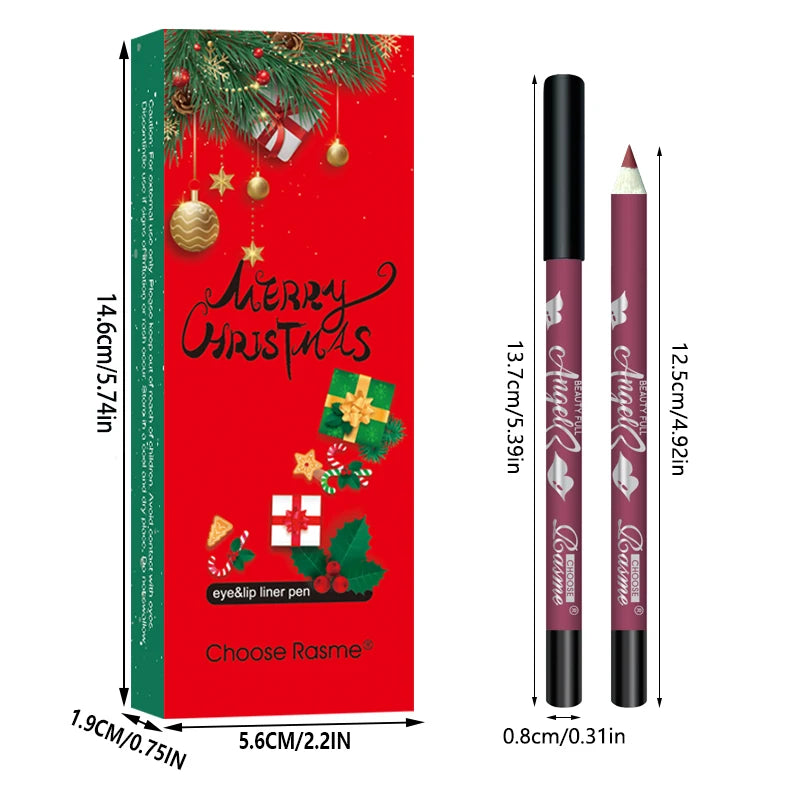 12PCS Nude Lipliner Set - Waterproof, Matte Crayon Lipliner Is Not Sticky And Easy To Apply Christmas Gifts