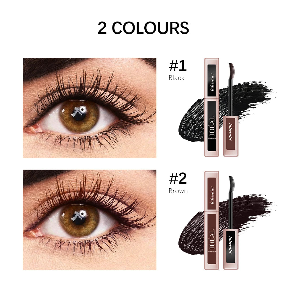 Lakerain Lengthening Volumizing Mascara Long Lasting Makeup Effect Nourish Eyelashes Clump-Free Suitable for All Skin Tones