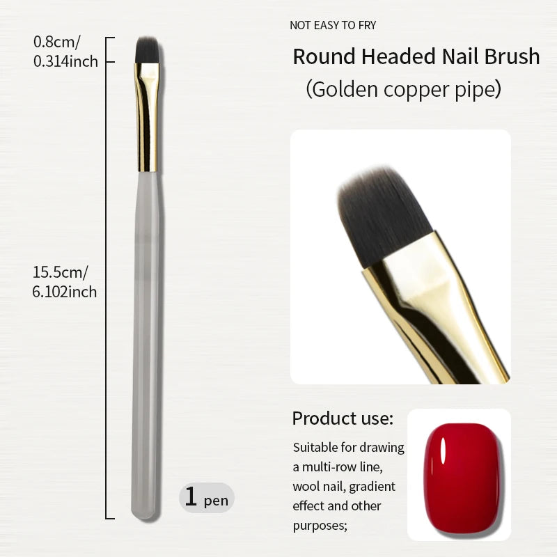 RS Nail Art Painting Brush Acrylic Lines Pen Stripes Grid Flower Butterfly Drawing Watercolor Brushs DIY Design Manicure Tools