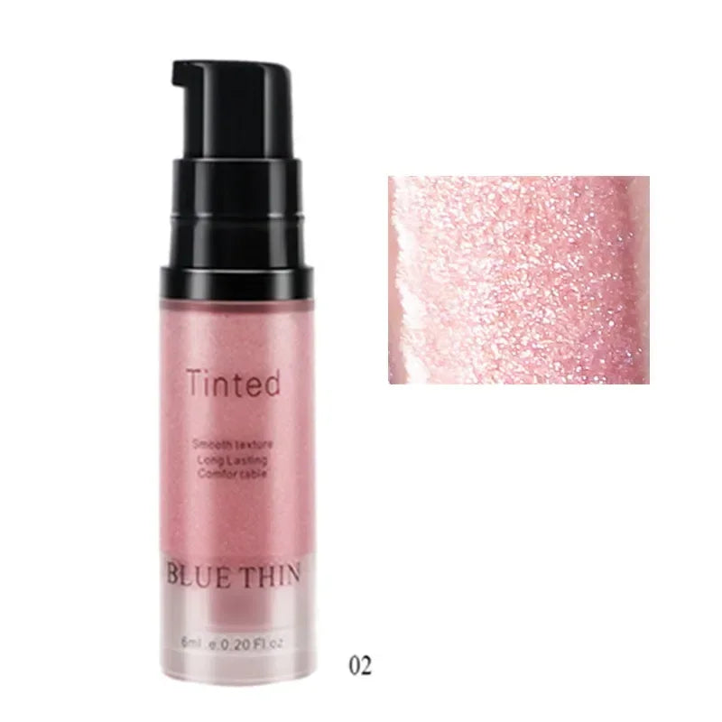Fashion Highlighter Powder Spray High Gloss Glitter Powder Spray Shimmer Sparkle Powder Makeup for Face Body Highlight Makeup