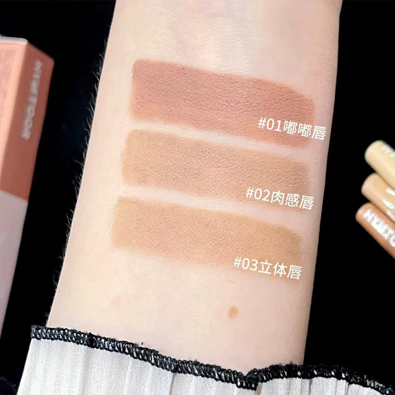Hyntoor Lip Liner Pen Mud Matte Waterproof Professional Lipliner Pencil Matte Lip Non-stick Cup Nude Gothic Lipstick Concealer