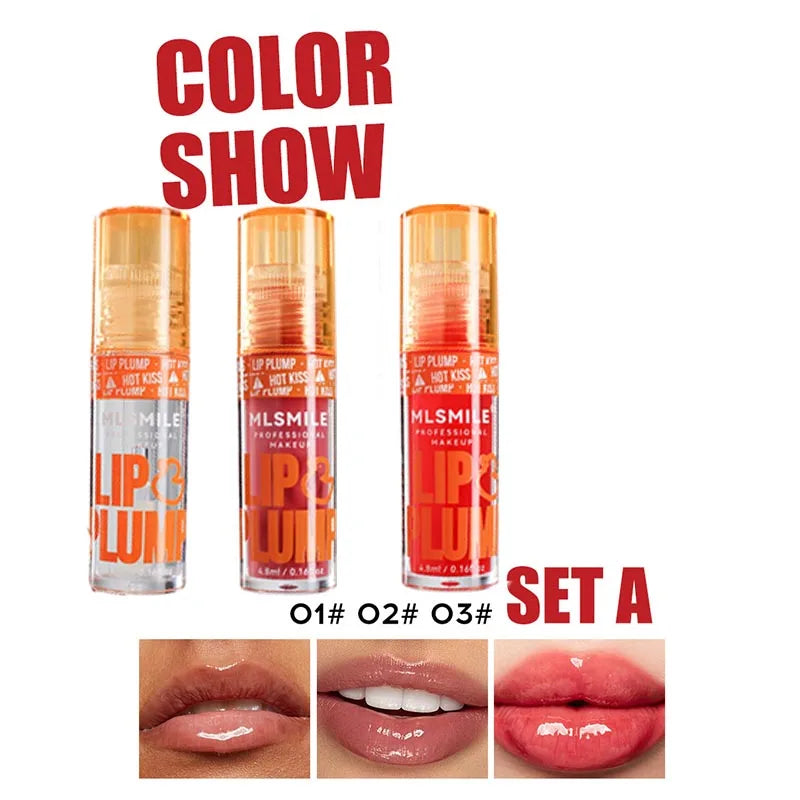 Duck Lip Plump Lip Oil Moisturizing Lip Gloss Mirror Water nature long-lasting Gloss Gloss Pearl Lip Glaze Set