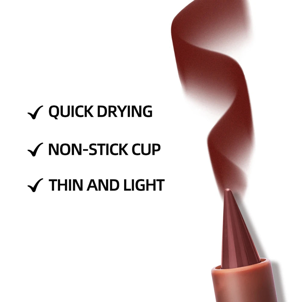 Lakerain Lip Liner Lipstick Pen Long Lasting Waterproof Gradient Quick Drying 2 IN 1 Lip Liner & Lipstick Sexy Matte Cosmetic