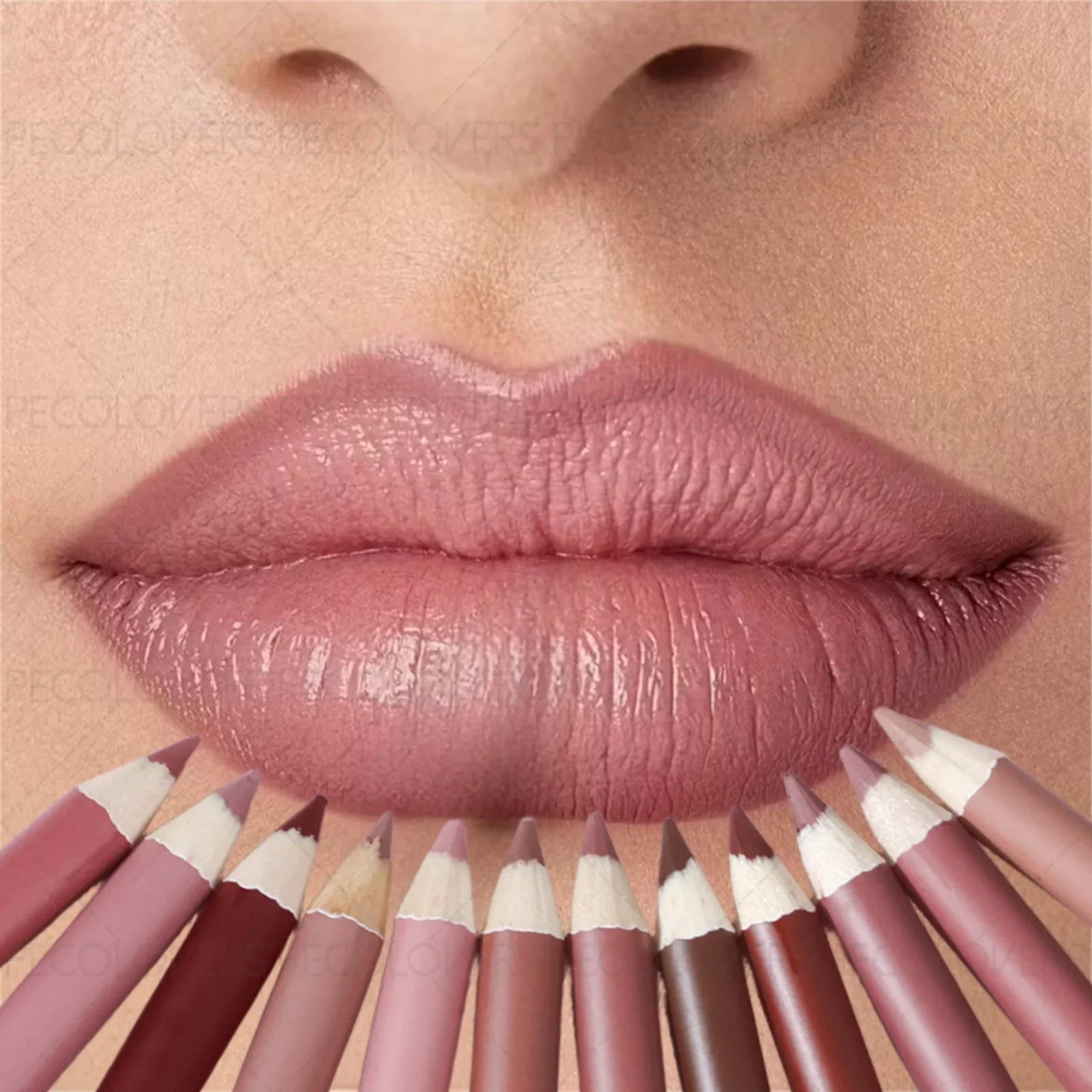 1PC Matte Lip Liner - Pencil Formula, Nude Pink/Brown/Red, Smooth Effect, Three-dimensional Lip, Beginner-friendly