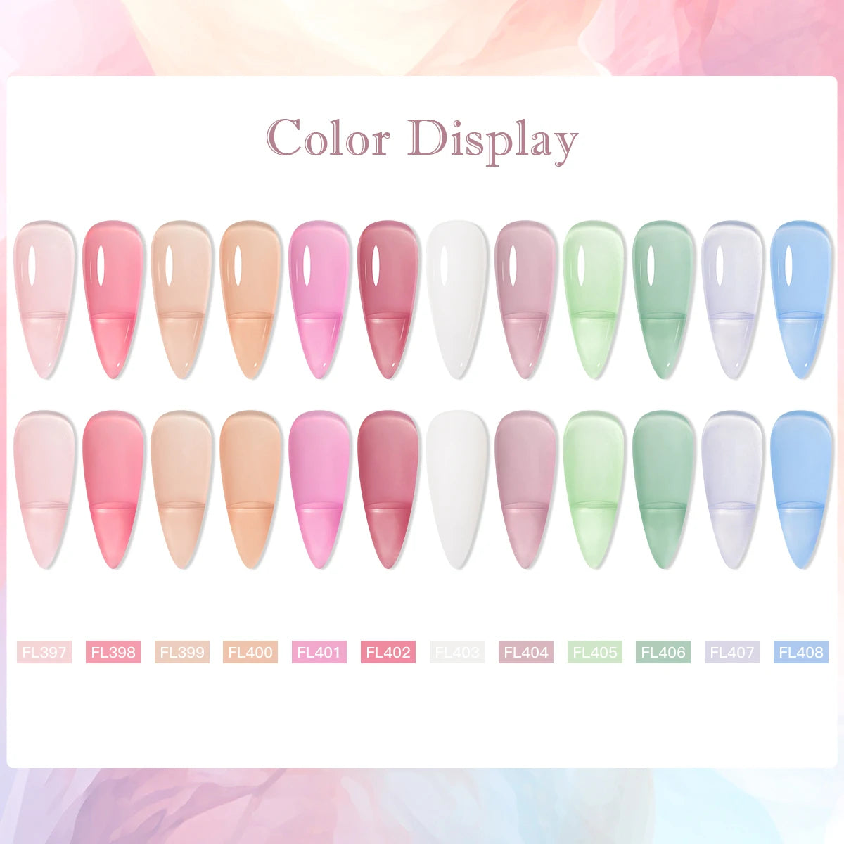 FOUR LILY 7ml Nude Pink Jelly Nail Gel Polish 12 Colors Semi Permanent Soak Off UV LED Gel Polish Nail Art Painting Gel Varnish
