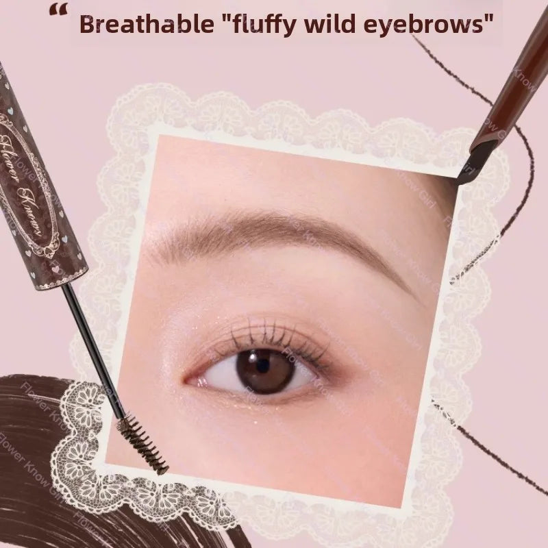 Flower Knows The Sweetie Bear Collection Waterproof natural eyebrow pencil 2-in-1 eyebrow pencil eye makeup
