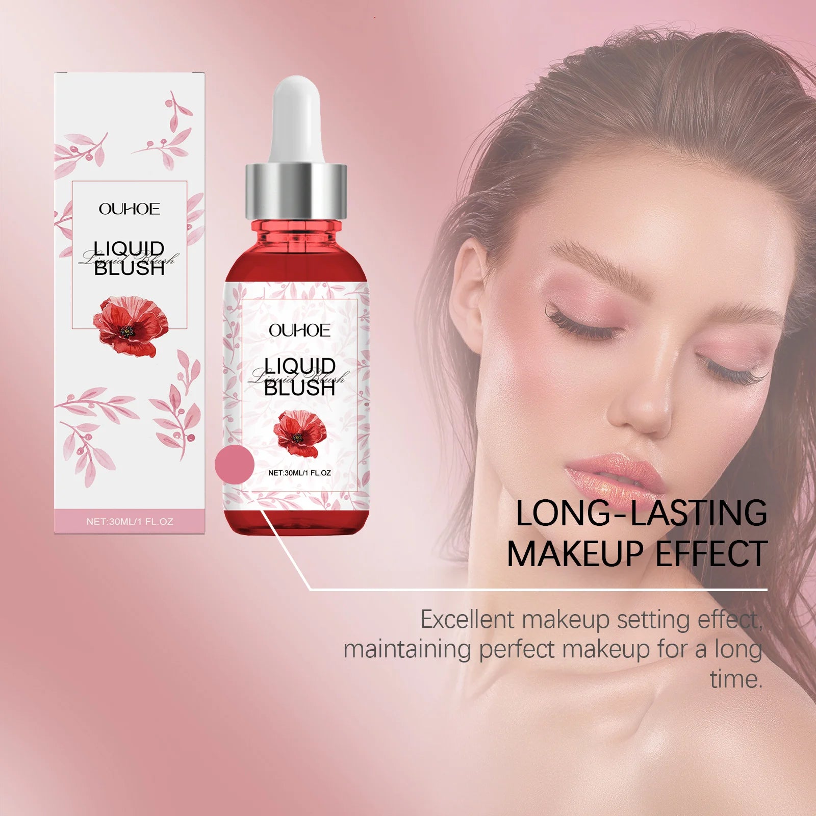 Liquid Blusher Long-Lasting Coloring Antioxidant Healthy Natural Ruddy Cheek Versatile Moisturizing Lipstick Eye Shadow Makeup
