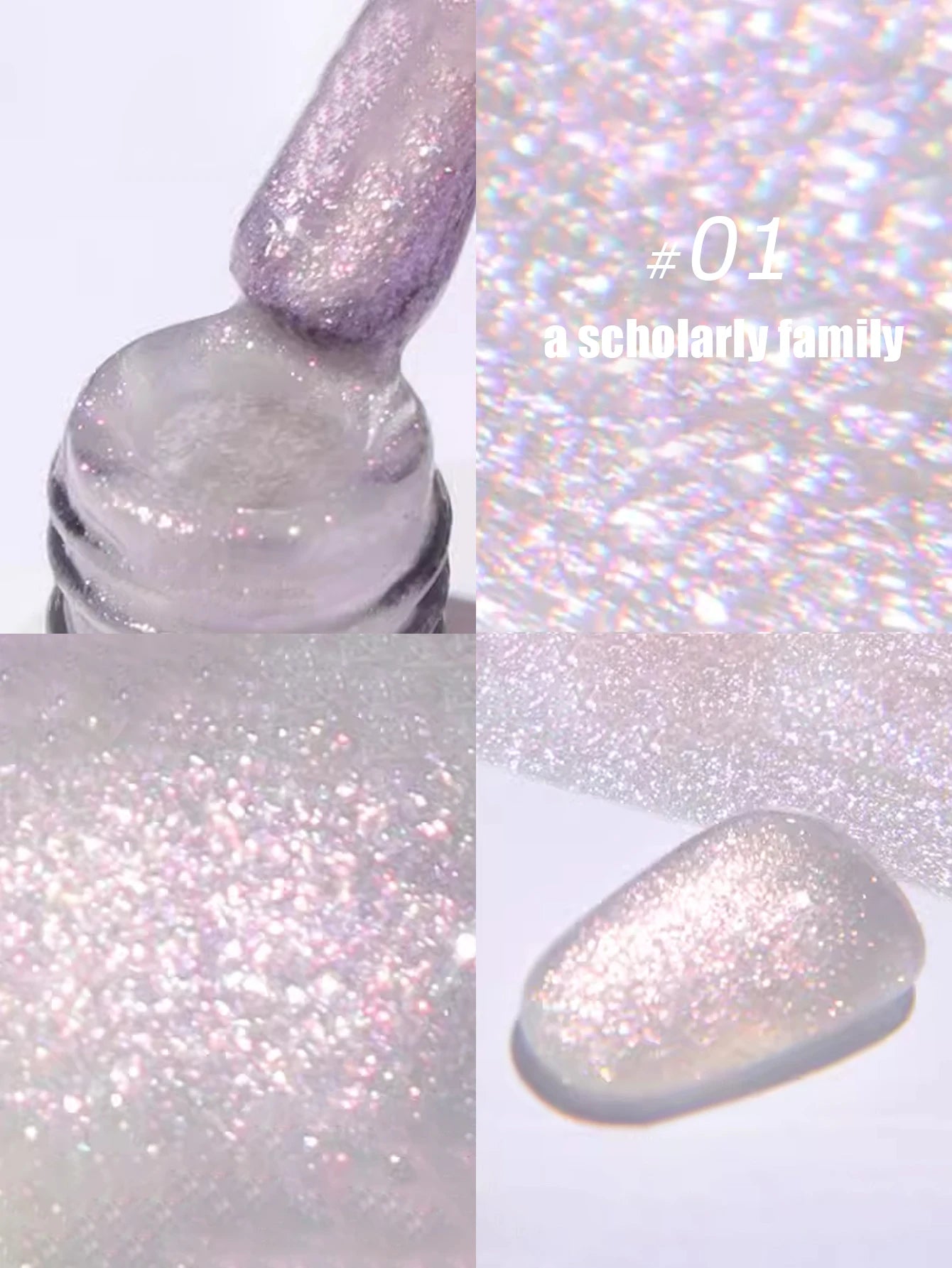 MIANEL1-12pcs 12ML Pink Blue White Green Series With Explosive Glitter Gel Nail Polish, Popular Yun Brocade Diamond Gel Polish