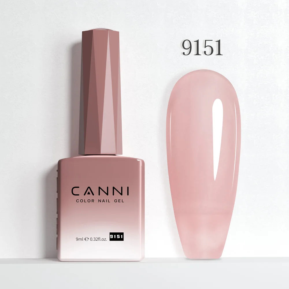CANNI 9ml Nail Gel Polish HEMA TPO FREE Transparent Jelly Color Nude Pink French SoakOff UV LED Varnish Lacquer Milky White DIY