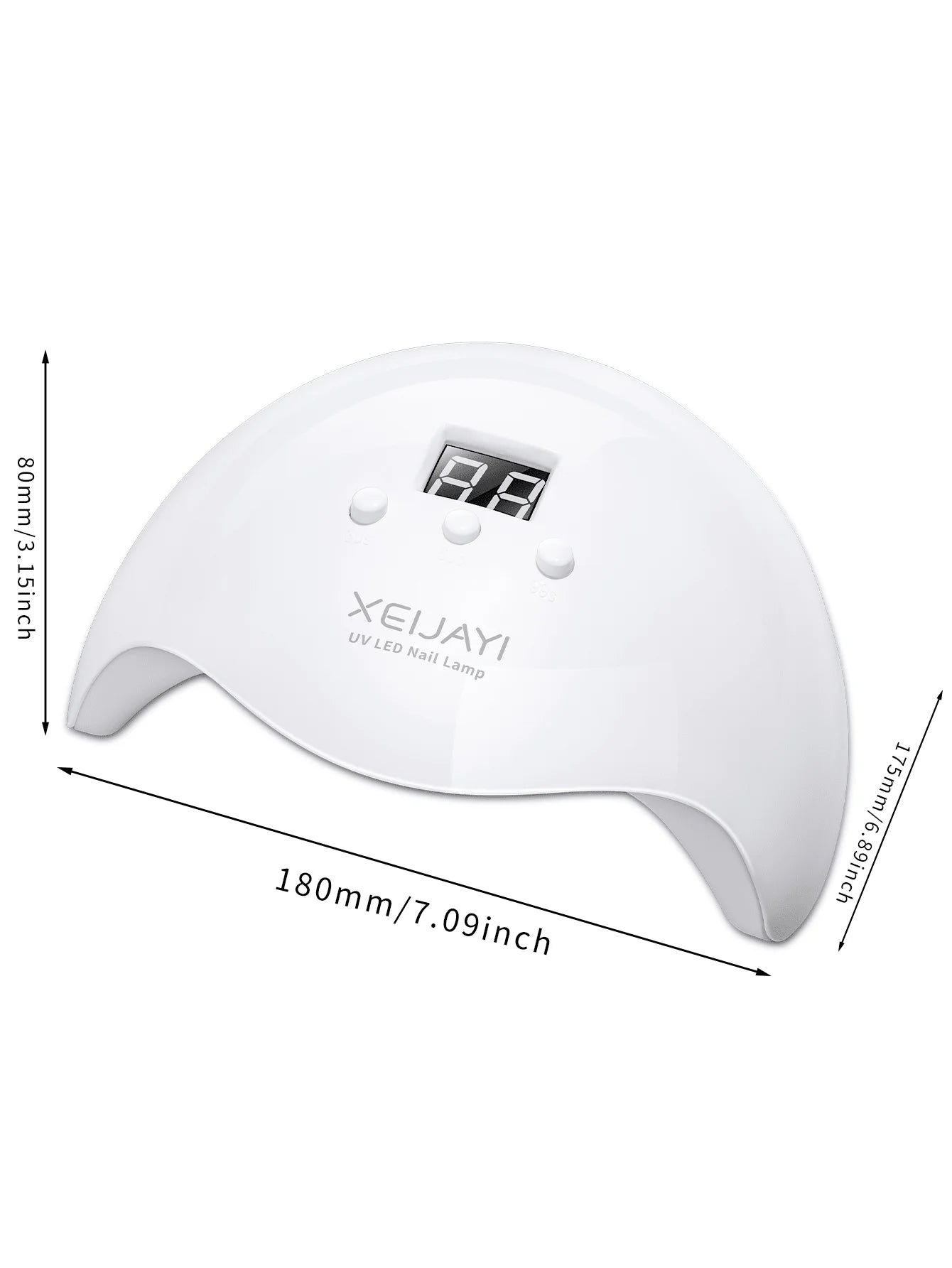 XEIJAYI 1Pc White UV LED Nail Lamp 20 Lamp Beads, Nail Dryer Gel Polish Light, UV Nail Light With 3 Timer Setting LED Dryer