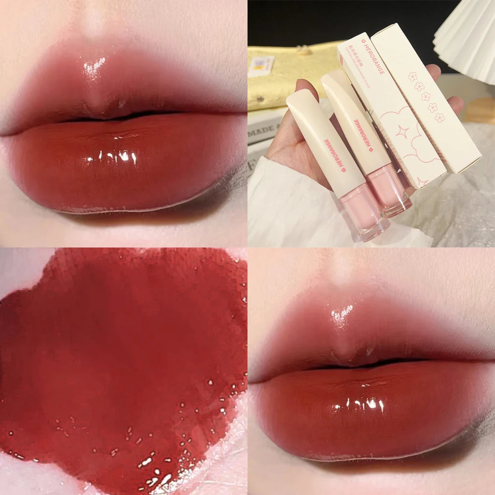 Jelly Mirror Transparent Lip Gloss Waterproof Moisturizing Non-stick Cup Long-lasting Lipstick Crystal-frozen Lips Glaze Makeup