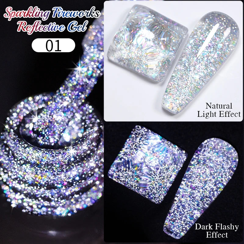 7.5ML Black Cat Eye Magnetic Glitter Gel Nail Polish Ultra-Bright Black Shine Long-Lasting Soak Off UV Nail Art Varnish Manicure