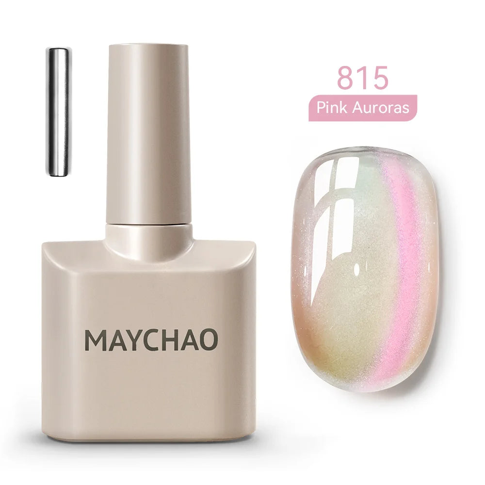MAYCHAO 10ml Cat Magnetic Gel Nail Polish Cat Eye Glitter Effect Semi Permanent Soak Off UV Gel Varnish Manicure For Nail Art
