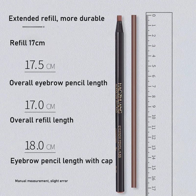 HAOZHUANG Waterproof Long Lasting Eyebrow Pencils with Soft Brush Eyebrows Makeup Tool Permanent Makeup Tattoo Accessories