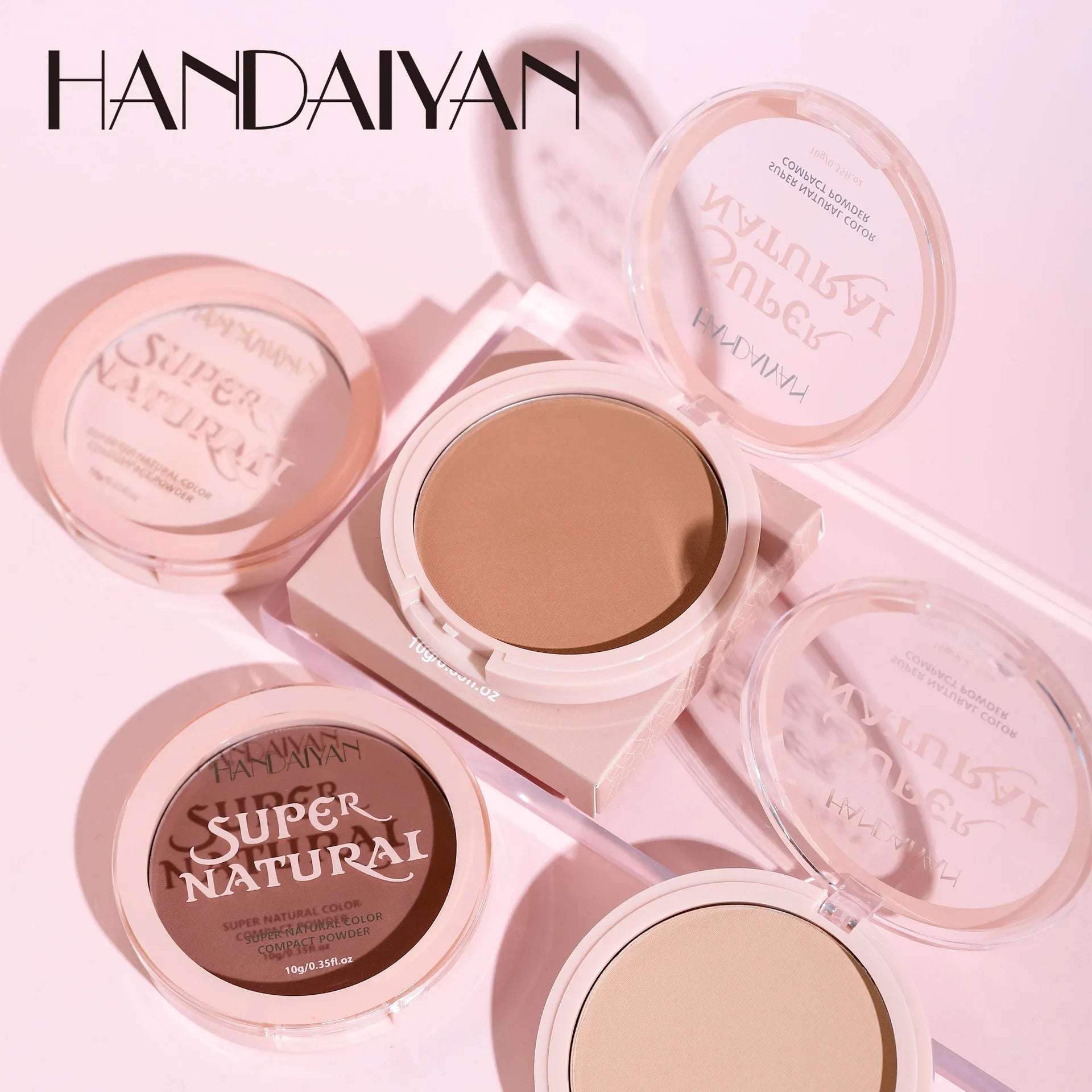 8 Color Matte Face Pressed Powder Oil Control Natural Setting Powder Foundation Full Coverage Waterproof Lasting Makeup