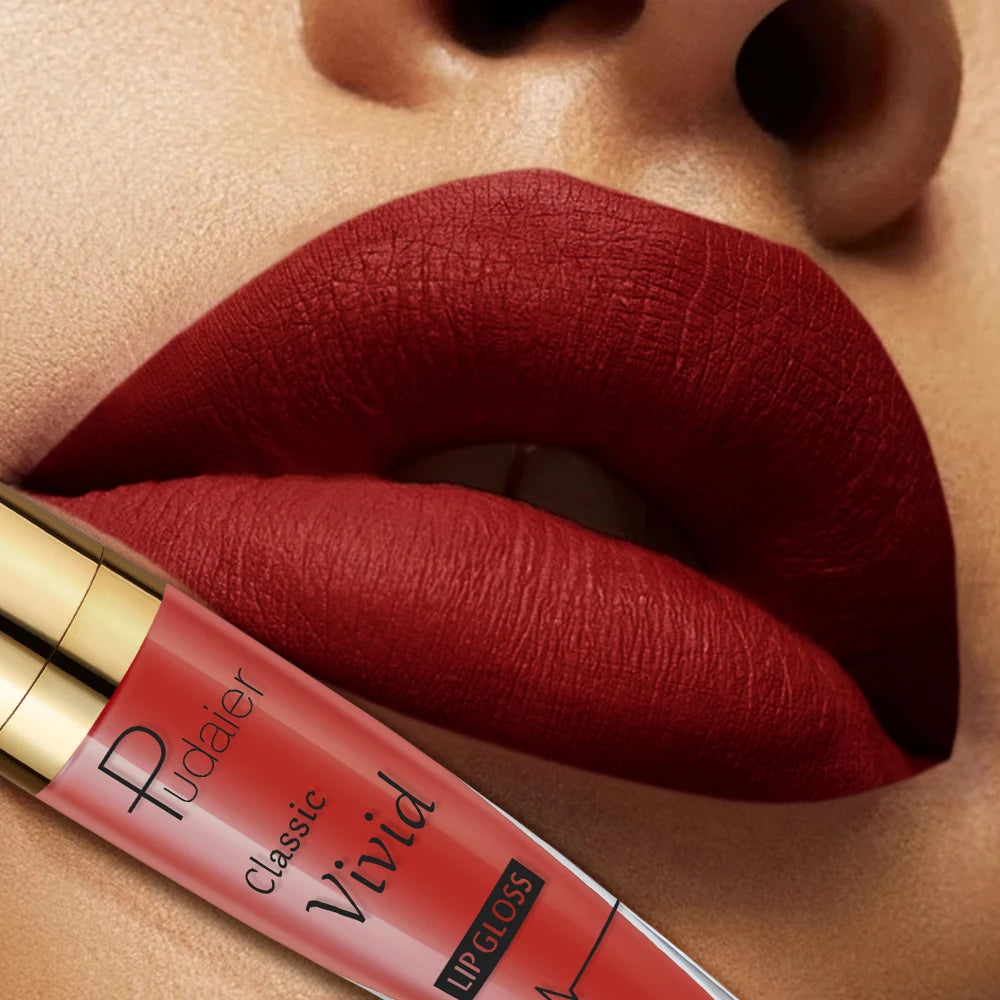 Velvet Matte Red Lipstick, Long Lasting Waterproof Moisturizing Formula, Non-Stick Lip Color for All Skin Tones