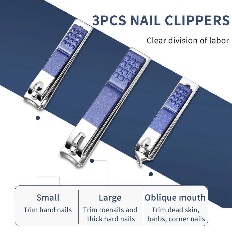 Nail Art Set Scissors Nail Clippers Set Stainless Steel Cutter Pedicure Beauty Manicure Kit with Travel Case Kit 9/18/26Pcs