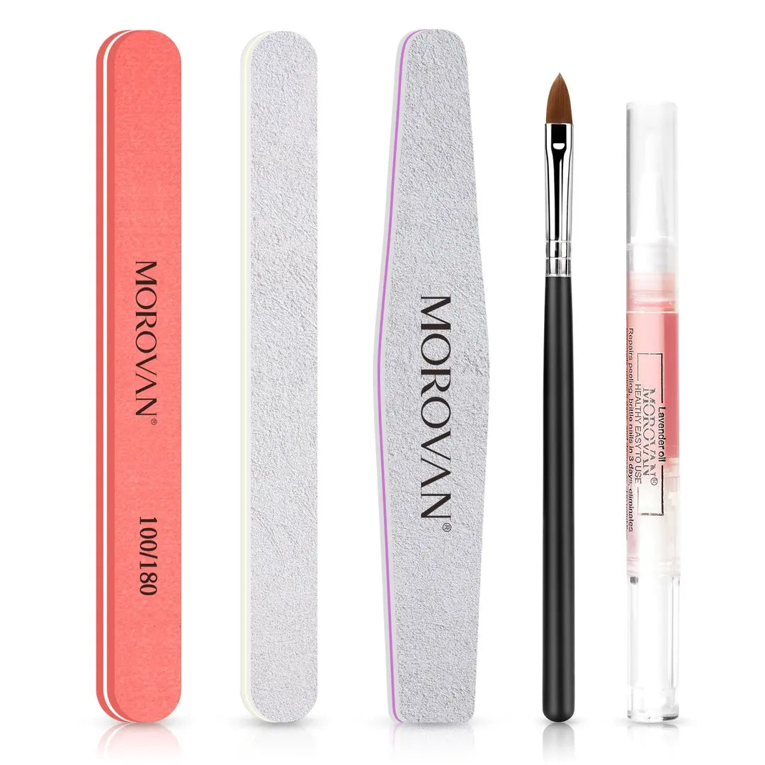Manicure Set Nail File Nail Pen Nail Brush Nail Cuticle Oil Pen Nutrient Solution for Home Use and Professional Nail Salon