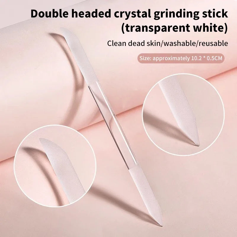 1Pcs Glass Cuticle Pusher Nail Manicure Stick Professional Precision Filing CuticleRemover PedicureForManicure Nails Accessories