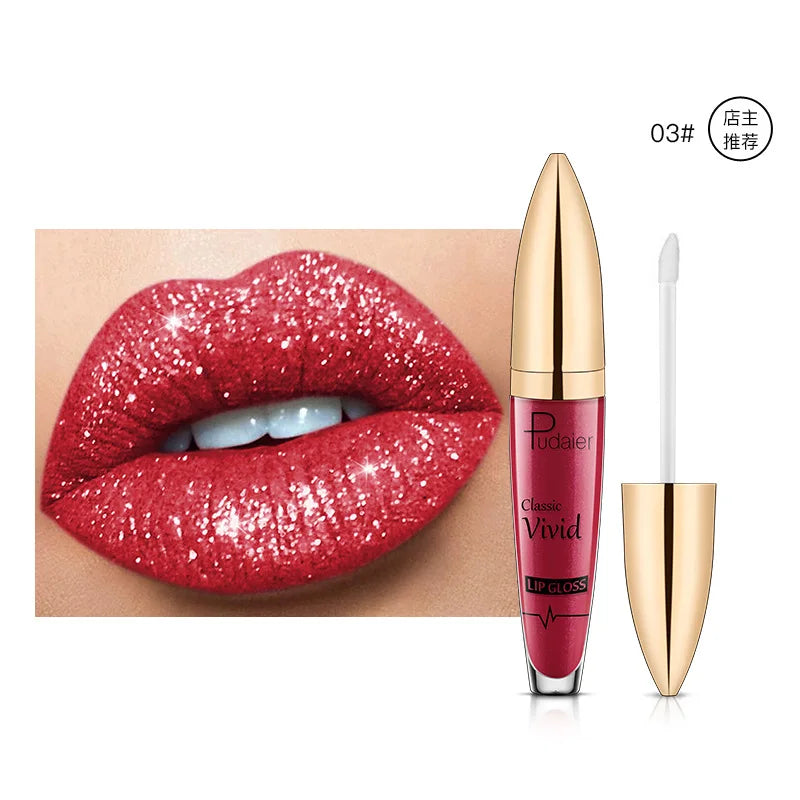 High pigmented Shiny lipstick, long-lasting, glossy waterproof lipstick - party stage role-playing Valentine's Day gift