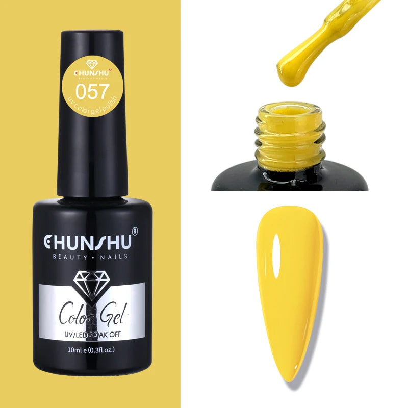 CHUNSHU 10ml Gel Nail Polish Soak Off Semi-Permanent Varnish Professional Salon UV LED Nails Art Gel No Smell All Seasons Colors