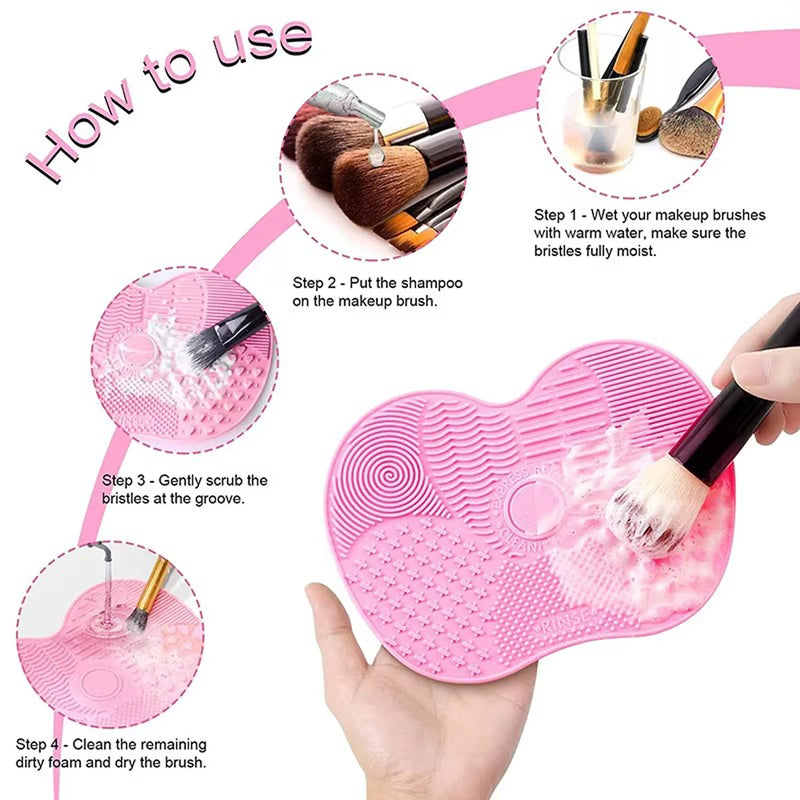 Silicone Brush Cleaner Cosmetic Make Up Washing Brush Gel Cleaning Mat Foundation Makeup Brush Cleaner Pad Scrubbe Board