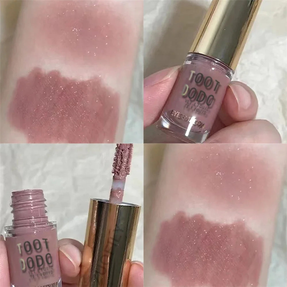 Glitter Liquid Eyeshadows 6 Color Contour Makeup Lasting Matte Natural Cheek Contour Blush Pigment Milk Coffee Shadow Cosmetics