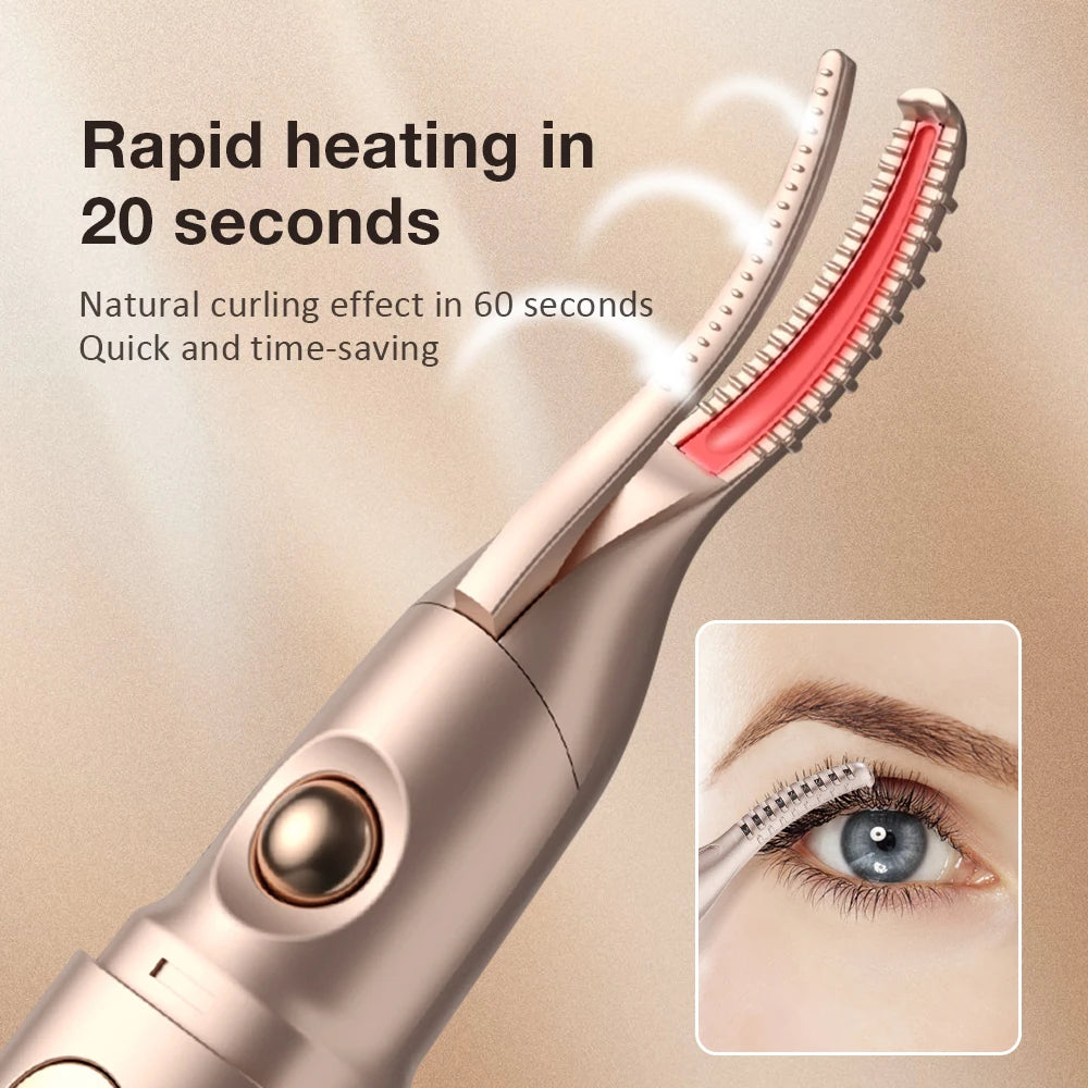 2-IN-1 Eyelash Curler USB Rechargeable Heated Eyelash Curling Clip Mascara Help Lifting Of Eyelash Eyebrow Trimmer Hair Shaver