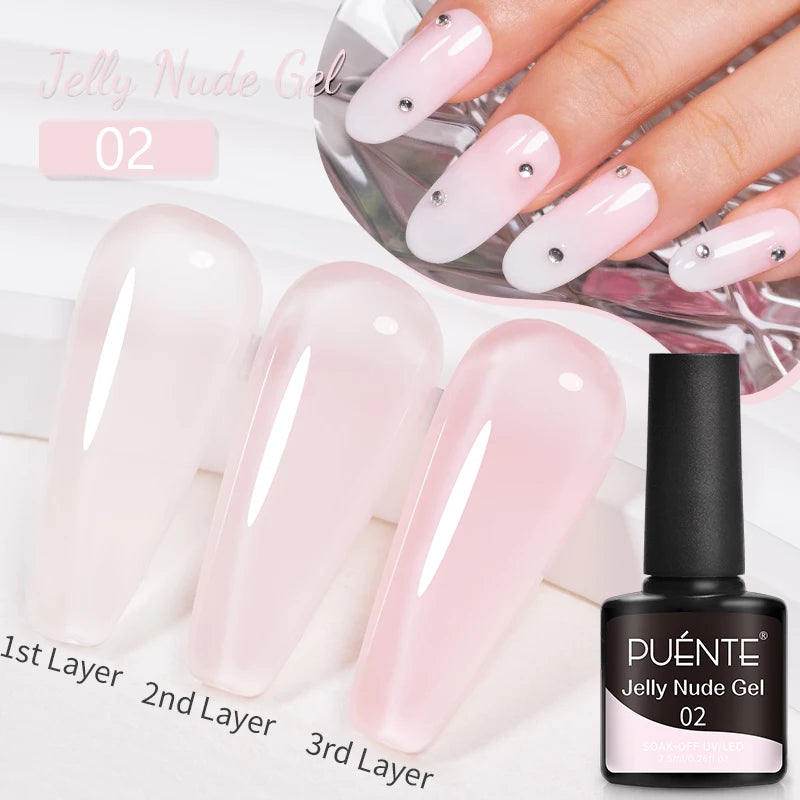 PUENTE Sparkle Platinum Gel Nail Polish 5ML Shiny Gold Silver Glitter Painting Gel Drawing Semi Permanent Varnish For Manicure