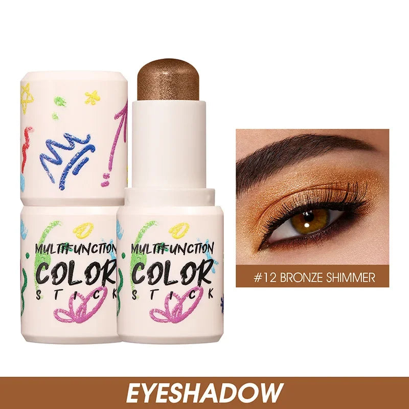 Highlighter Blush Stick Eyeshadow Stick Diamond Highlighter Cream Pink Glitter Face Contour Shimmer Illuminator Makeup Cosmetics