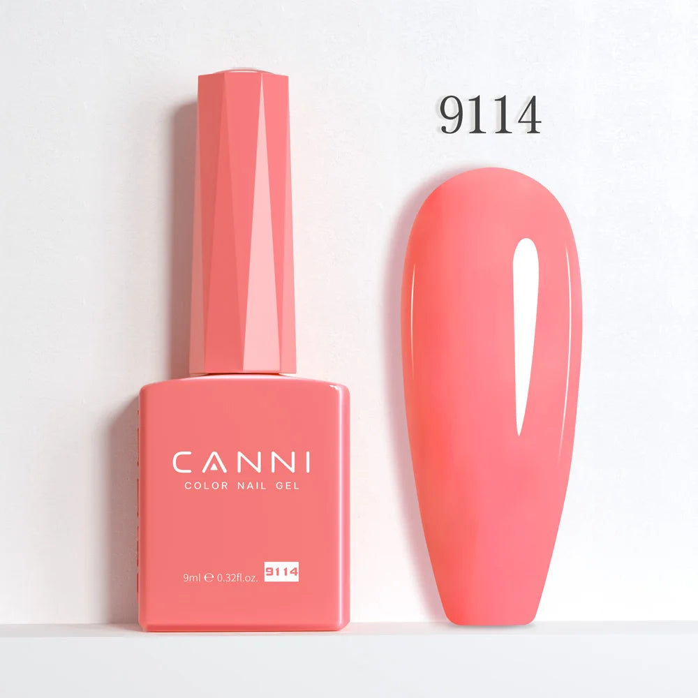 9ml CANNI HEMA/TPO FREE Nude Pink Color Nail Gel Polish Full Coverage Semi Permanent Long Wear Top Coat Venalisa Gel Varnish