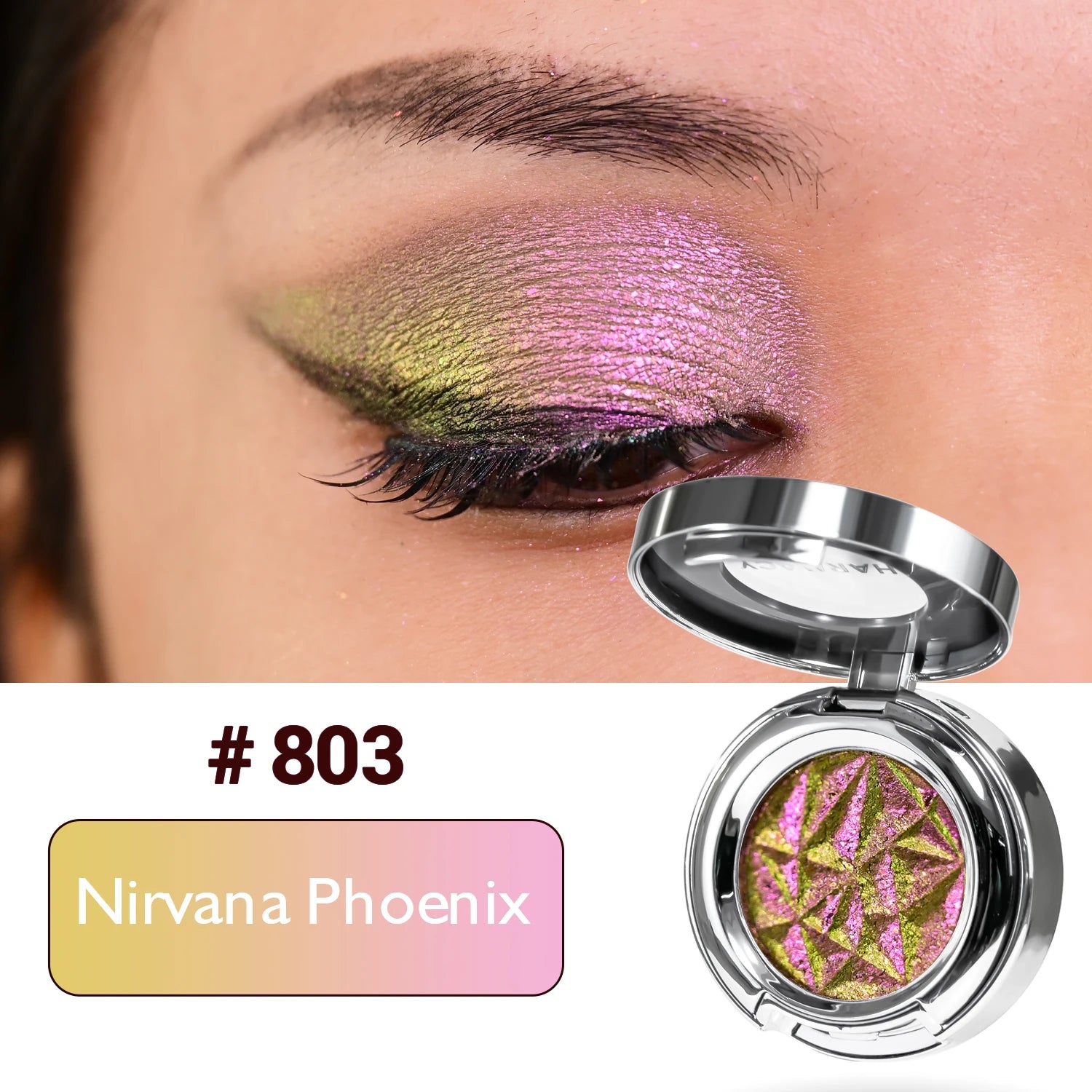 CHARMACY New 10 Multichrome Single Eye Shadow High Pigment Long Lasting Duo Chrome Eyeshadow Glitter Makeup For Eyes