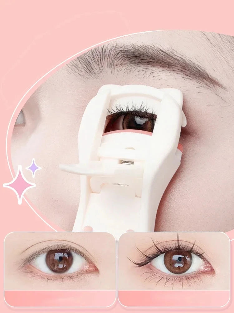 2Pcs Portable Eyelash Curler,Cat Claw Eyelash Curler, Edgeless Long Lasting Curling Tool, Gentle Half Clip For Natural Eyelashes